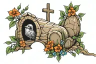 empty tomb  tattoo design idea