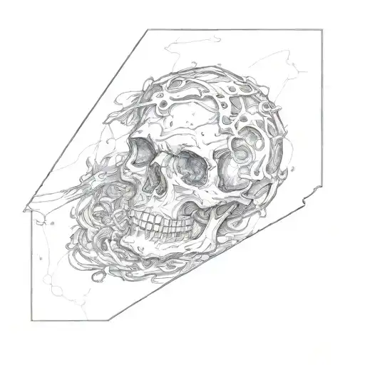 a skull and crossbones tattoo design idea