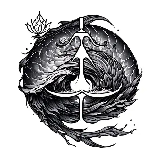 nigiri environmental libra zodiac sign tattoo design idea