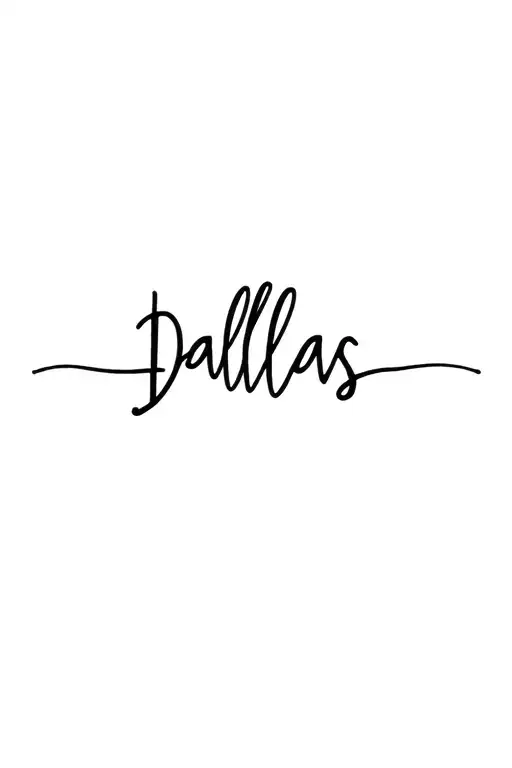Dallas name tattoo tattoo design idea