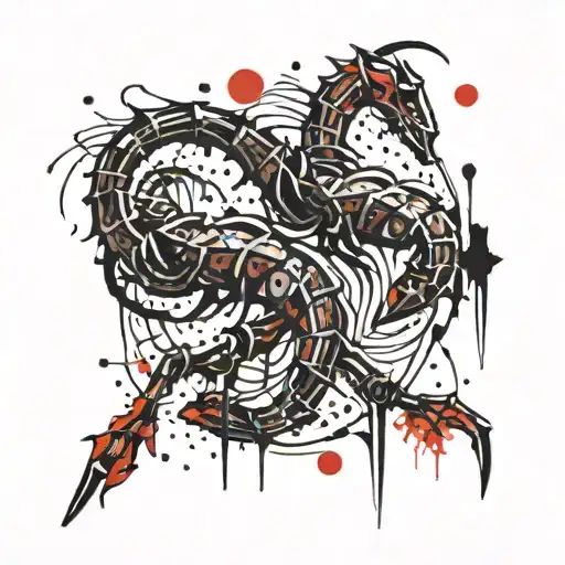 Scorpio and  virgo tattoo design idea