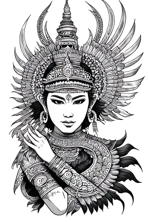 Thai Warrior tattoo design idea
