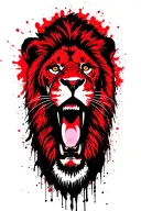 Christ empty tomb and a Lion face angry with Animal from the Muppets and the Dork Day Afternoon podcast logon tattoo design idea