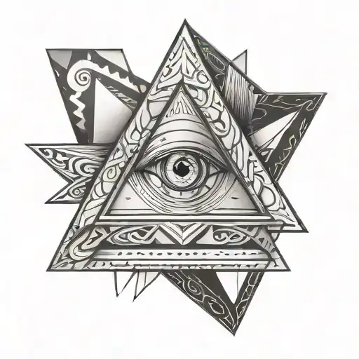 3rd eye with a deck or cards tattoo design idea