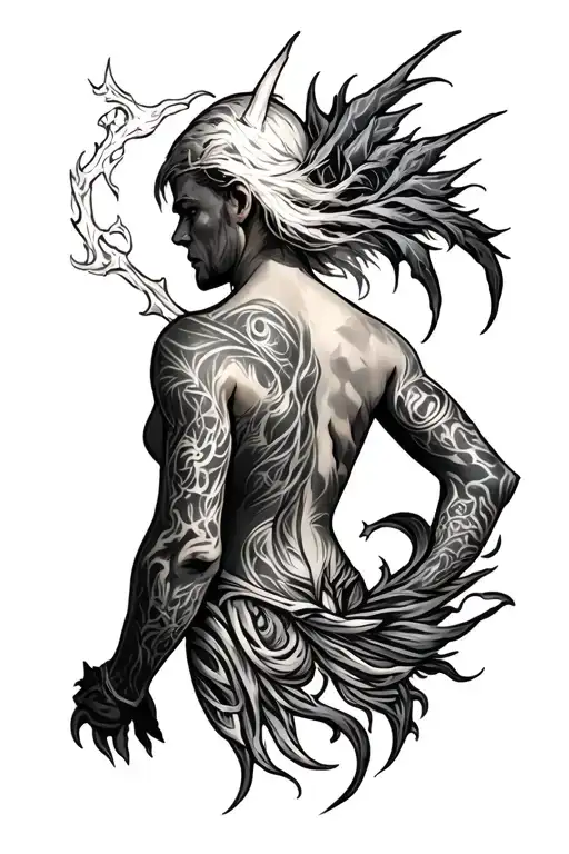 tyr twaz tattoo on back tattoo design idea