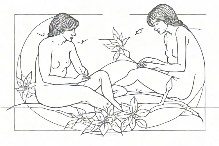 They had come to do nothing but sweetness tattoo design idea