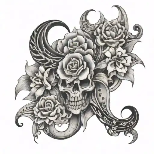 number 19 tattoo design idea