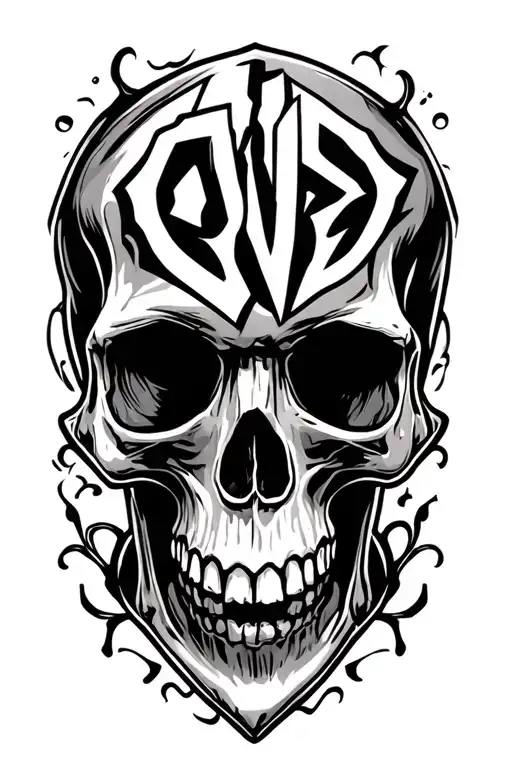 "oliverized" outlaw skull tattoo design idea