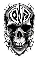 "oliverized" outlaw skull tattoo design idea
