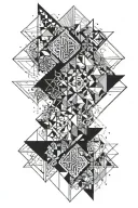 geometric patterns tattoo design idea