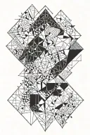 geometric patterns tattoo design idea