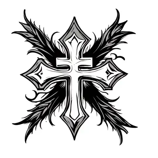 courage serenity wisdom courage symbols cross tattoo design idea
