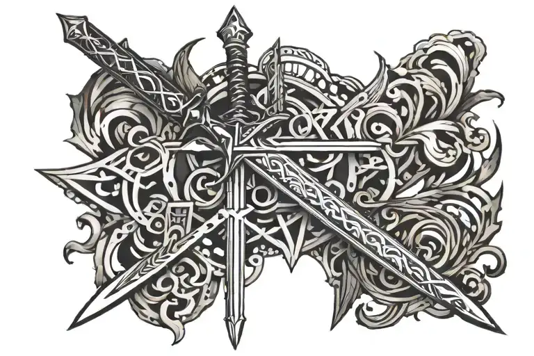 Sword art online tattoo design idea
