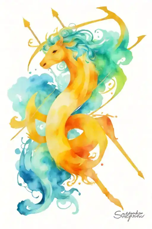 Sagittarius tattoo design idea