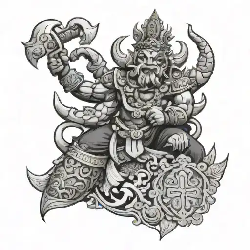 ravana tattoo design idea