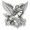 Archangel Raphael tattoo design idea