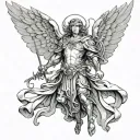 Archangel Raphael tattoo design idea