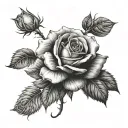 rose go gentle into that good tattoo design idea