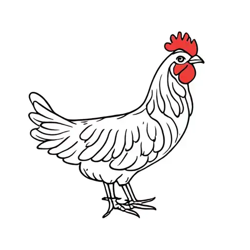 chicken with polish pottery design  tattoo design idea