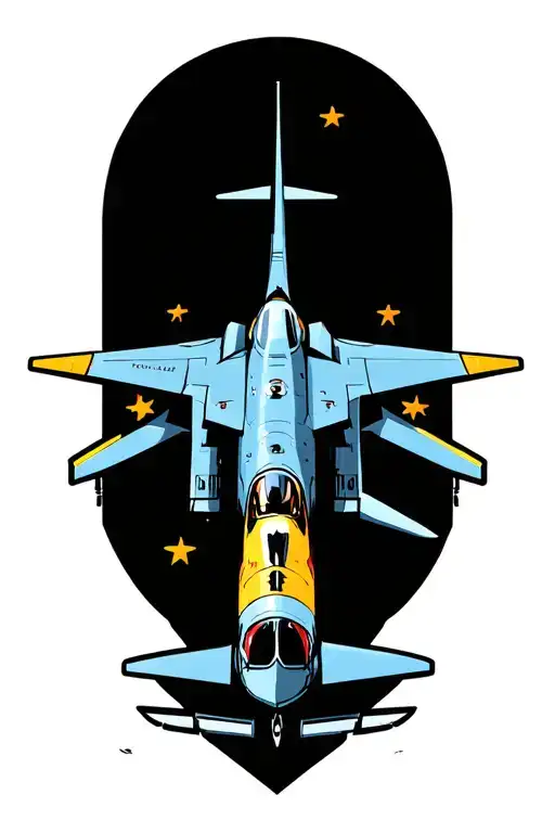 fighter jet tattoo design idea