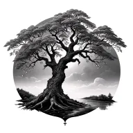 willow tree tattoo design idea