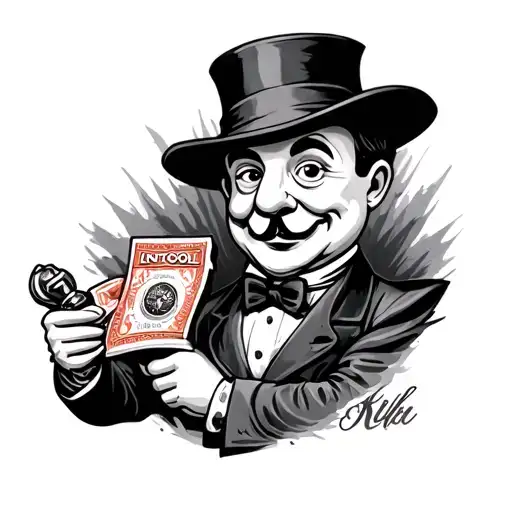 monopoly man tattoo design idea