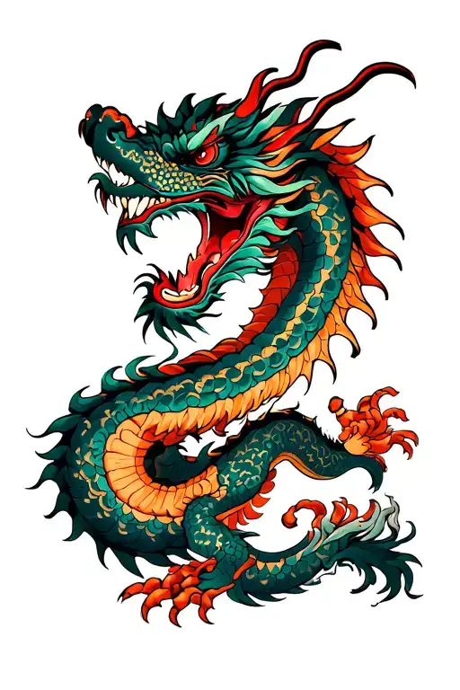 yakuza dragon tattoo design idea