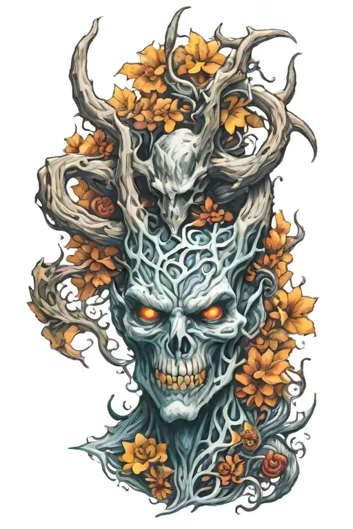 wendigo or banshee tattoo design idea