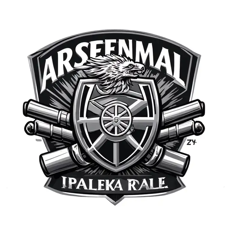 arsenal fc cannon simplr tattoo design idea