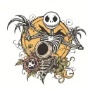 Jamaican Jack Skellington tattoo design idea