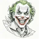 joker smiling heath ledger joker tattoo design idea