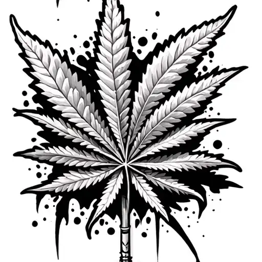  420 weed joint tattoo design idea