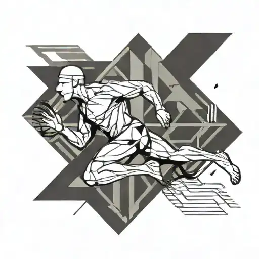 swimmer champion tattoo design idea