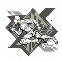 swimmer champion tattoo design idea