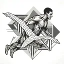 swimmer champion tattoo design idea