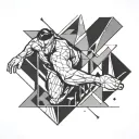 swimmer champion tattoo design idea