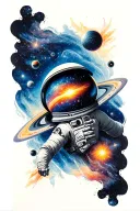 space theme inner bicep tattoo tattoo design idea