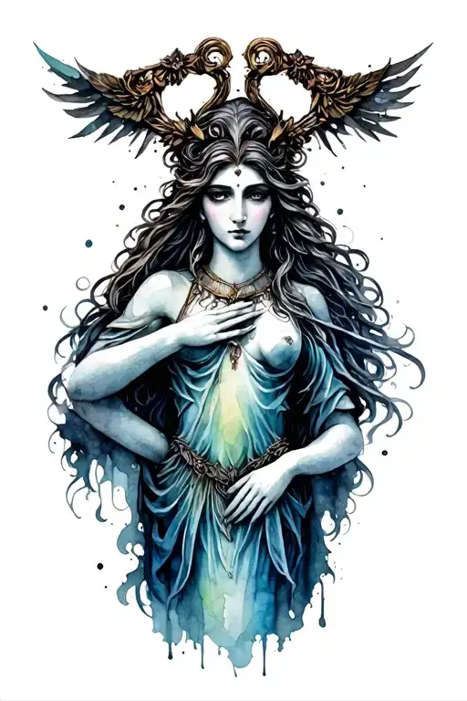 hecate goddess tattoo design idea