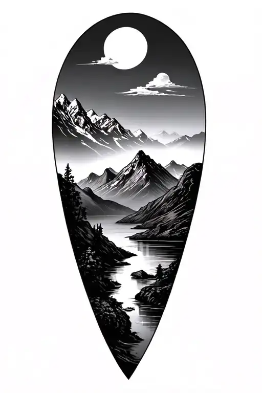 Lake District Mountains Tattoo tattoo design idea