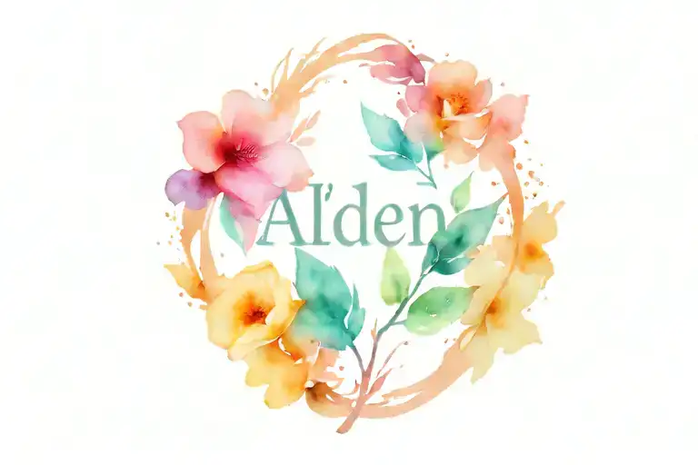 the name aiden tattoo design idea
