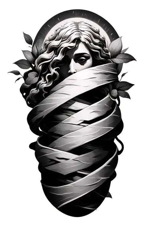 let go and let god wrapped loosely tattoo design idea