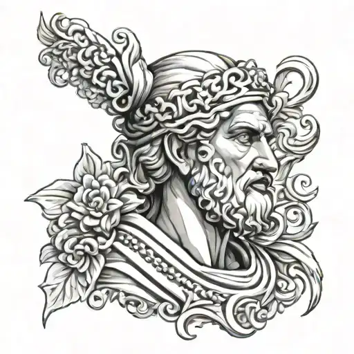 stoic virtues tattoo design idea