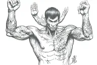 Bruce lee "Remember tattoo design idea