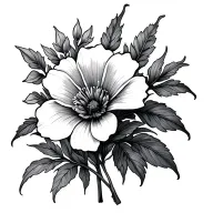 September And August Birth Flower tattoo design idea