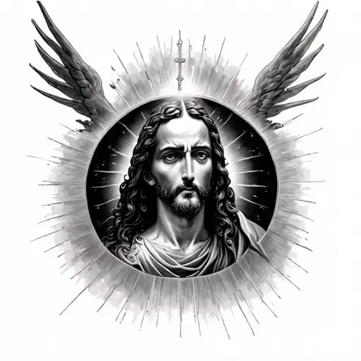 unlocking Christ consciousness realism tattoo design idea