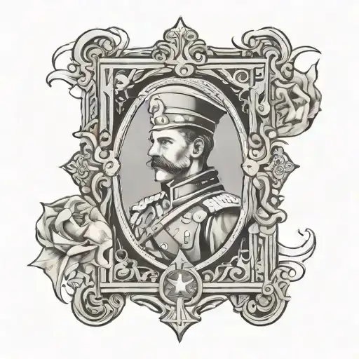 military magician tarot card tattoo design idea