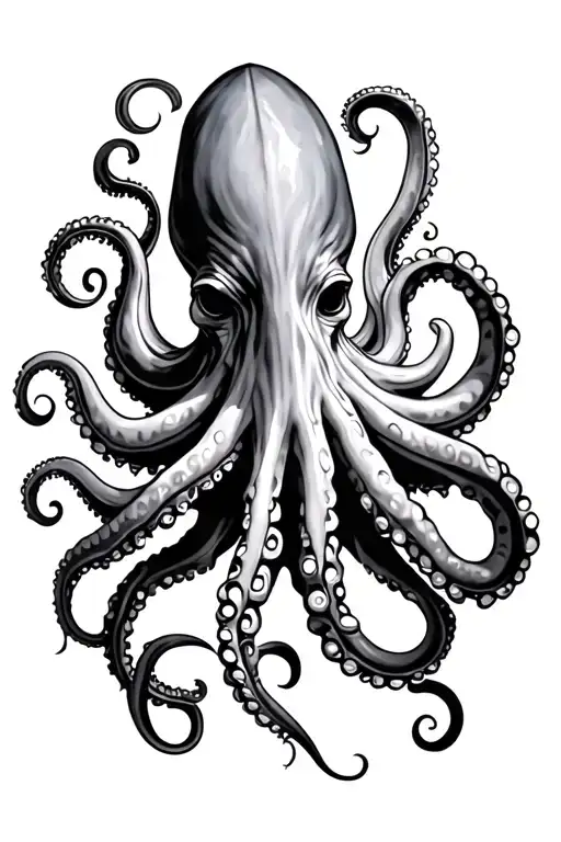 octopus poseidon tattoo design idea
