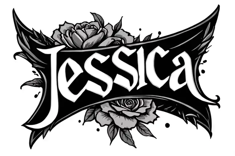 "Jessica" chest tattoo tattoo design idea