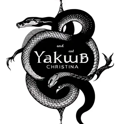 The name Yakub and Christina and Snake tattoo design idea