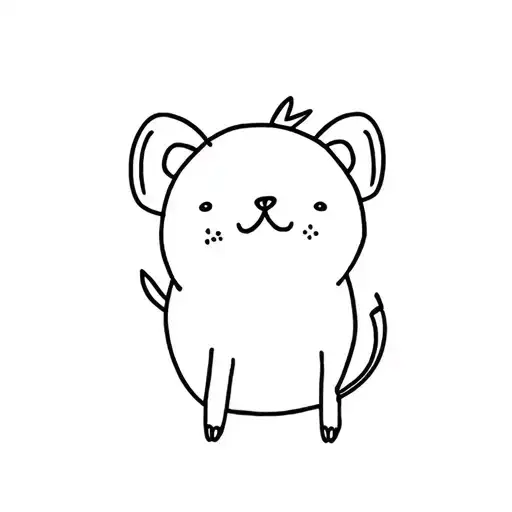 something funny cute animal and cool  tattoo design idea